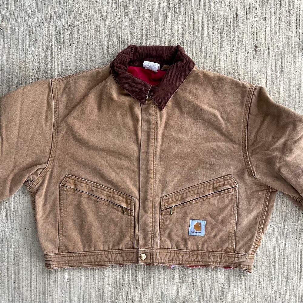 Carhartt brown cropped Detroit style work wear jacket - Picture 3 of 8